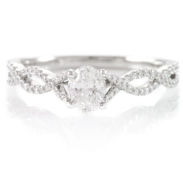 , 0.55ctw Oval Diamond Engagement Ring