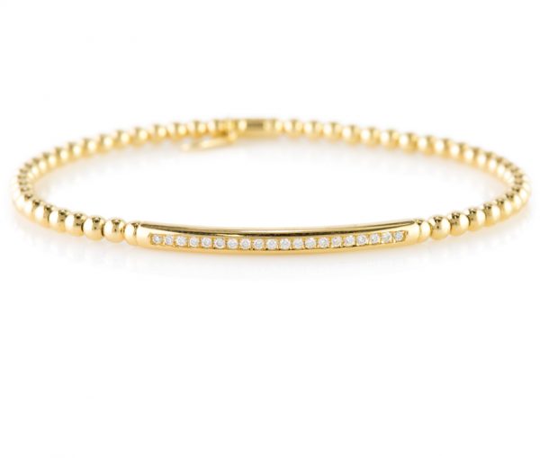 , Diamond Bar Bracelet in 18K Yellow Gold