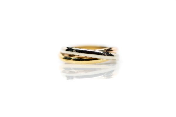 , 14kt Tri-Tone Rolling Ring