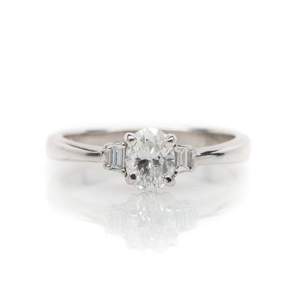 , 0.74ct Oval Engagement Ring