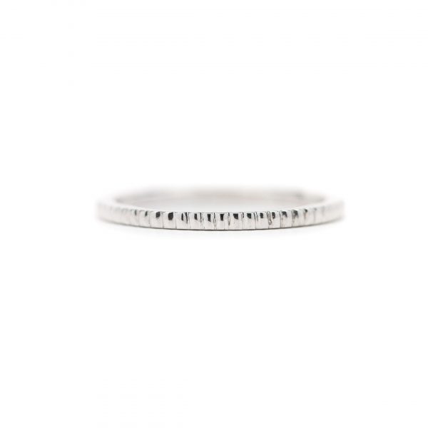 , Stackable platinum beaded band