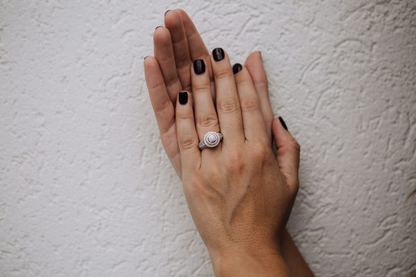 , Vintage 14kt Rose Gold and Diamond Ring