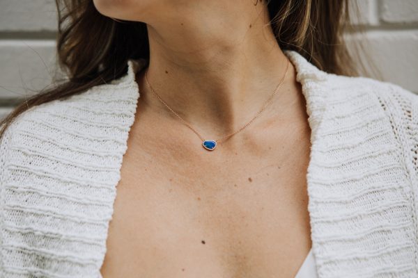 , Black Opal and Diamond Pendant Necklace