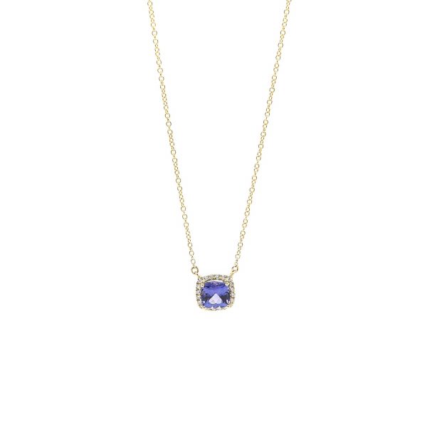 , Tanzanite &#038; Diamond Pendant Necklace