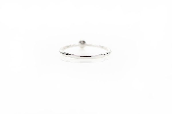 , 18kt White Gold and Pave Diamond Stackable Ring