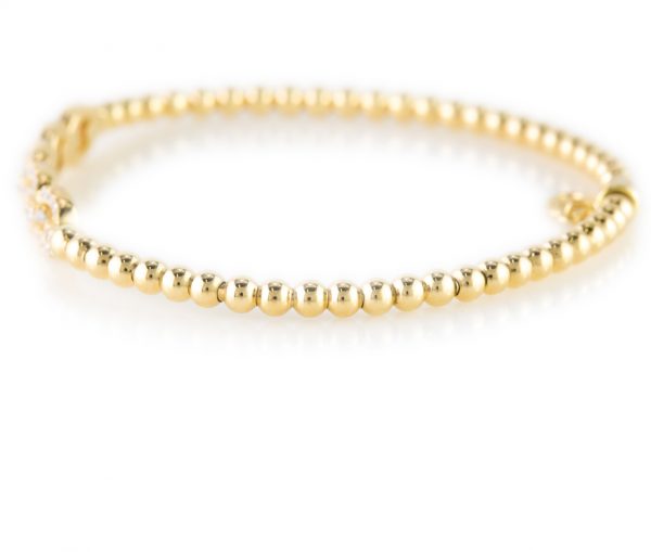 , Diamond Link Bracelet in 18K Yellow Gold