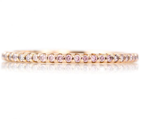 , 0.37CTTW Pink Diamond Eternity Band Vivaan Collection