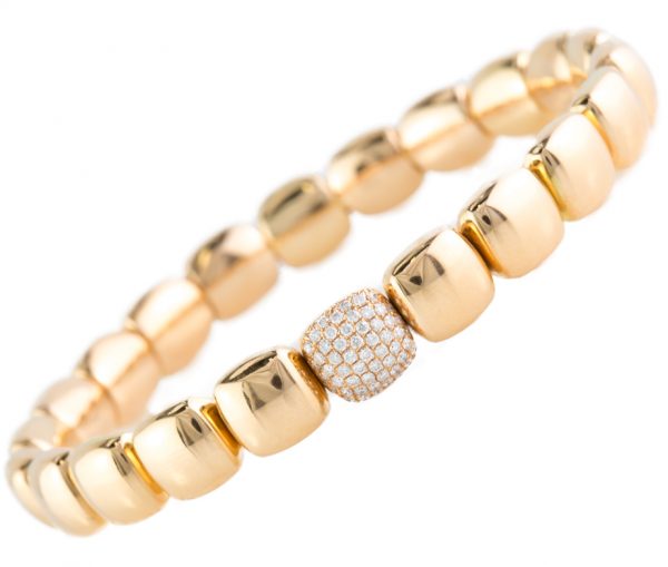 , 18K Rose Gold Bracelet with Diamonds