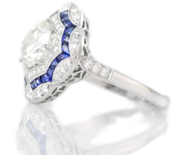 , 1.81CT Diamond Engagement Ring Platinum Mounting