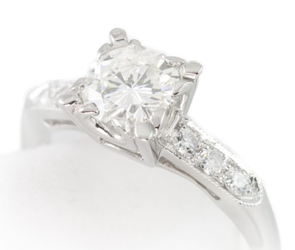 , 1.20CTTW Diamond Engagement Ring in Platinum