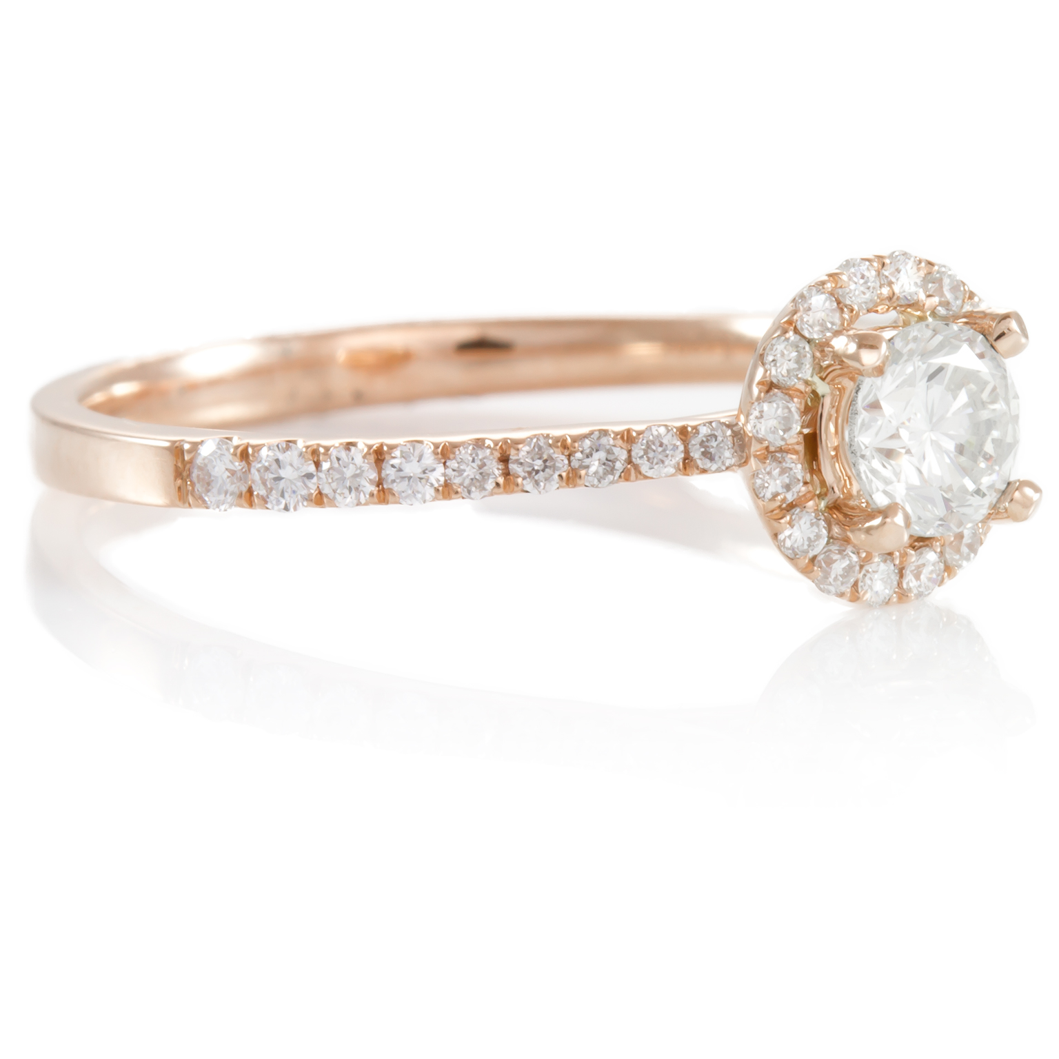 Miriams Jewelry 0.62ctw Rose Gold Engagement Ring 14K - Miriams Jewelry