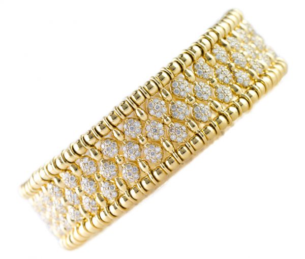 , 5.07ct Diamond Bracelet 18K Yellow Gold