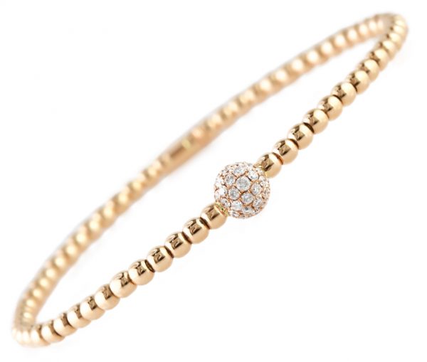 , Italian Diamond Stretch Bracelet &#8211; Globe