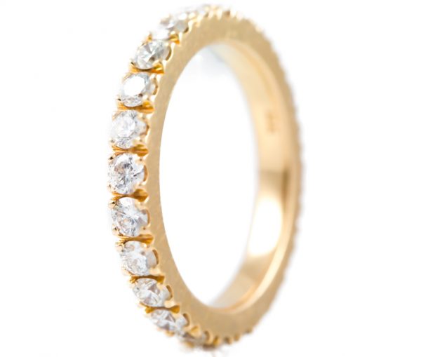 , Diamond Eternity Band in Pink 18K Gold