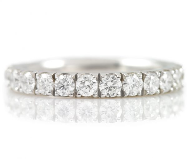 , Diamond Eternity Ring in White Gold 18K