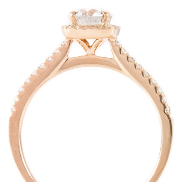 , 0.78ctw Rose Gold Engagement Diamond Ring