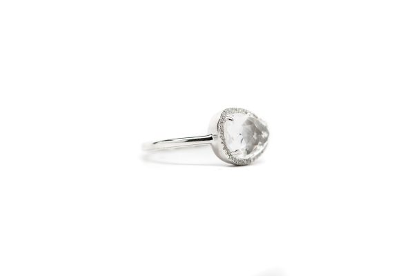 , White Topaz 14KT White Gold Ring