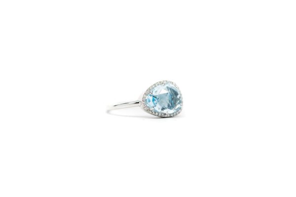 , Blue Topaz 14KT White Gold Ring