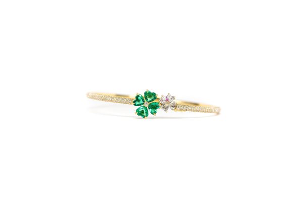 , Chopard Signed Estate Diamond &#038; Emerald Bracelet