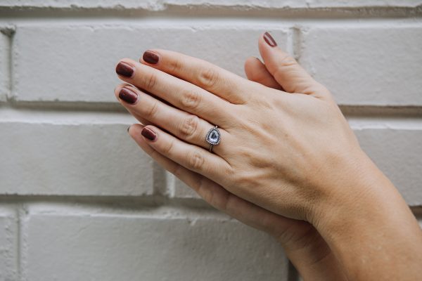 , Rose Cut Sapphire and Diamond Ring