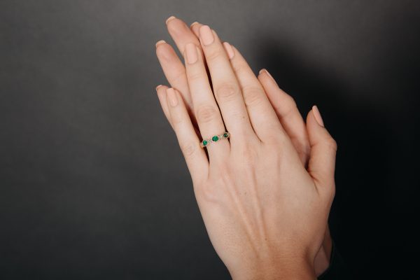 , Emerald and Diamond Kashi Ring