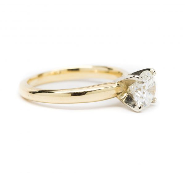 , 1.10 CT Diamond Engagement Ring 14 KT Yellow Gold