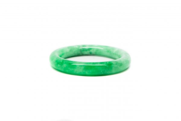 , Green White Jade Bracelet