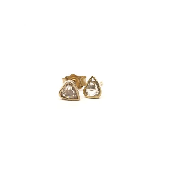 , Yellow Gold Trill Studs