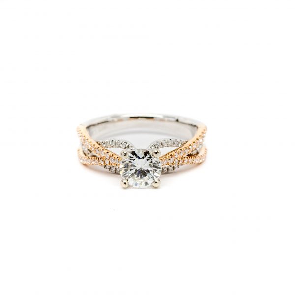 , S. Kashi 2 Tone Diamond Engagement Ring