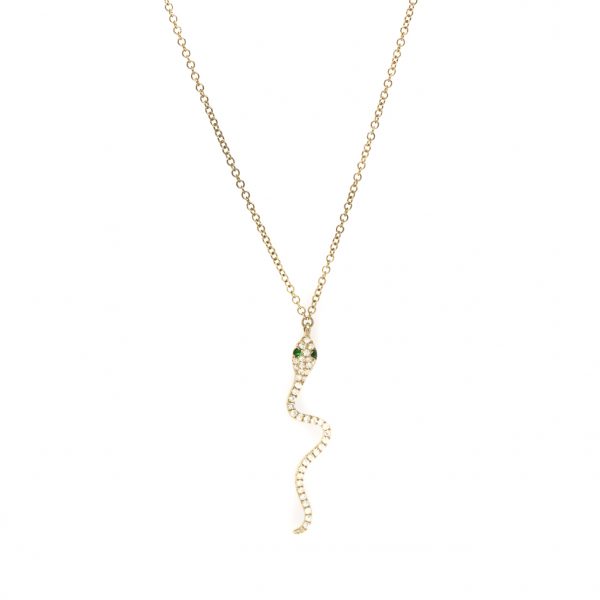, Diamond Snake Necklace