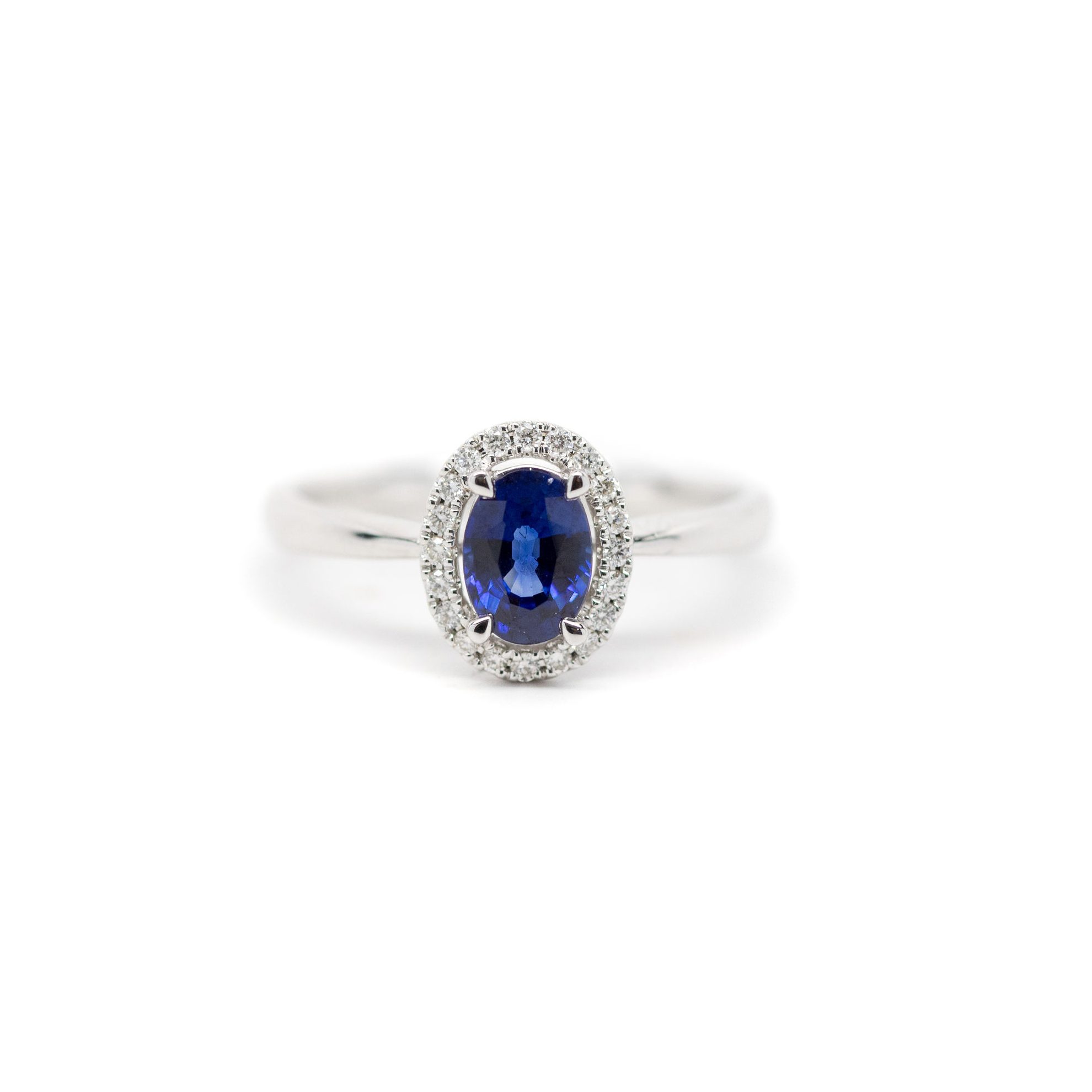 Miriams Jewelry Sapphire Halo Ring - Miriams Jewelry