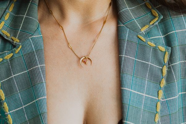 , Wishbone Ruby Necklace