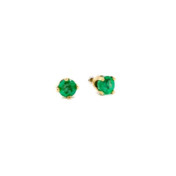 , Emerald Stud Earrings
