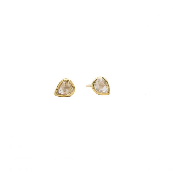 , Rose Cut Pear Studs