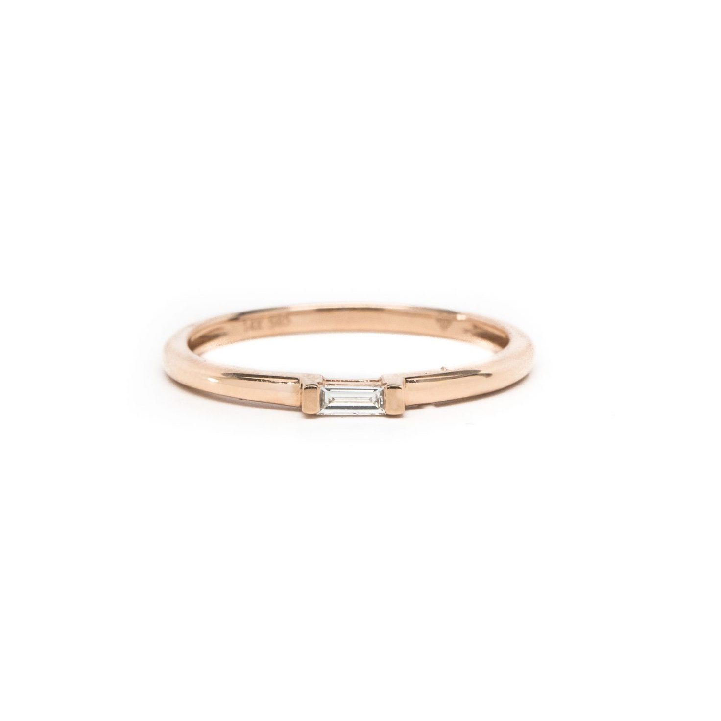 Miriams Jewelry Rose Gold Baguette Diamond Ring - Miriams Jewelry