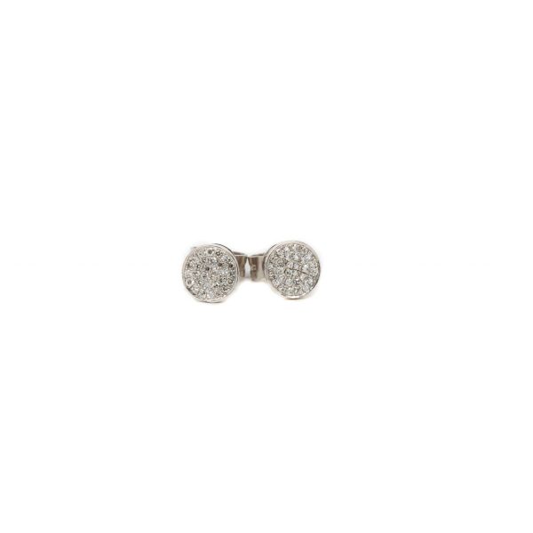 , Diamond Pave Disc Earrings