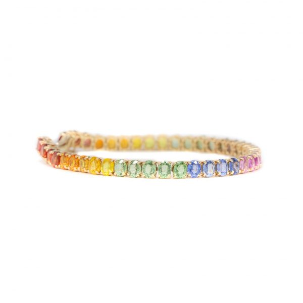 , Rainbow Sapphire Bracelet