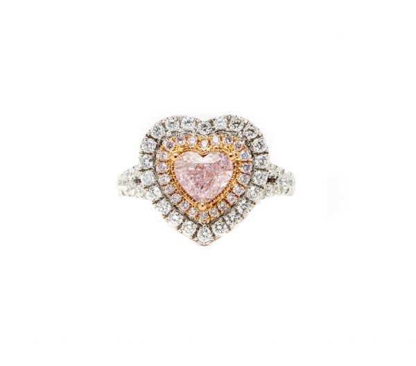 , Pink Diamond Heart Ring
