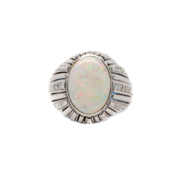 , Opal Diamond Ring