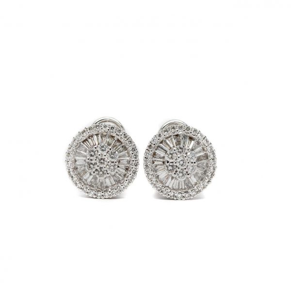 , Diamond Disc Earrings