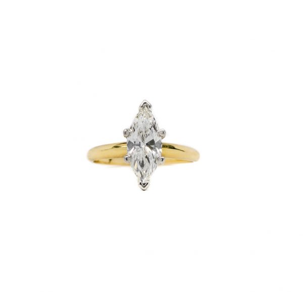 , 1.51 CT Marquise Diamond Engagement Ring