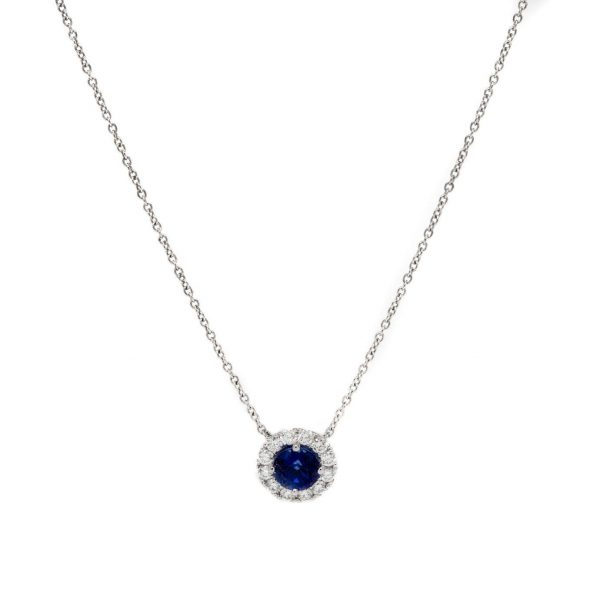 , Sapphire + Diamond Necklace
