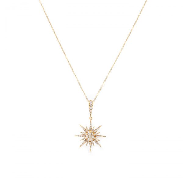 , Rose Gold Starburst Necklace