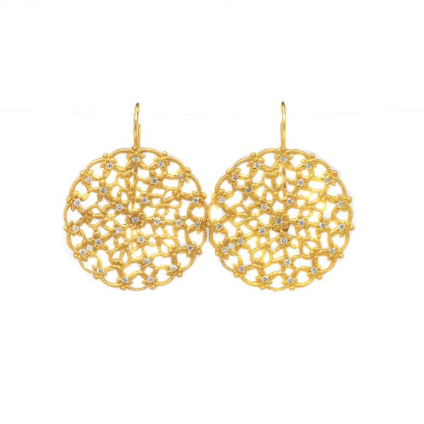 , H. Weiss Lace Cut Out Earrings