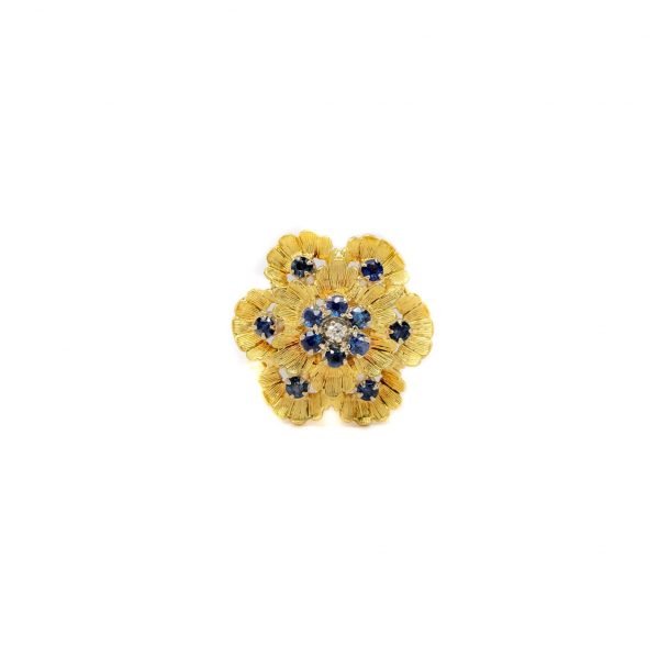 , Estate Sapphire Flower Ring