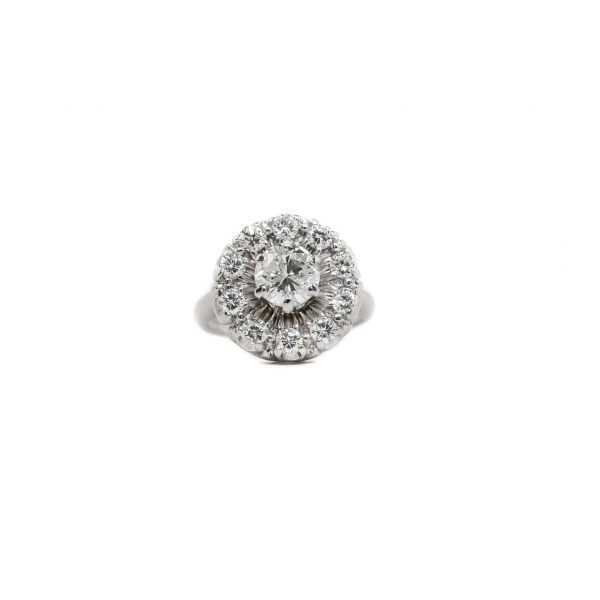 , Estate Diamond Flower Ring