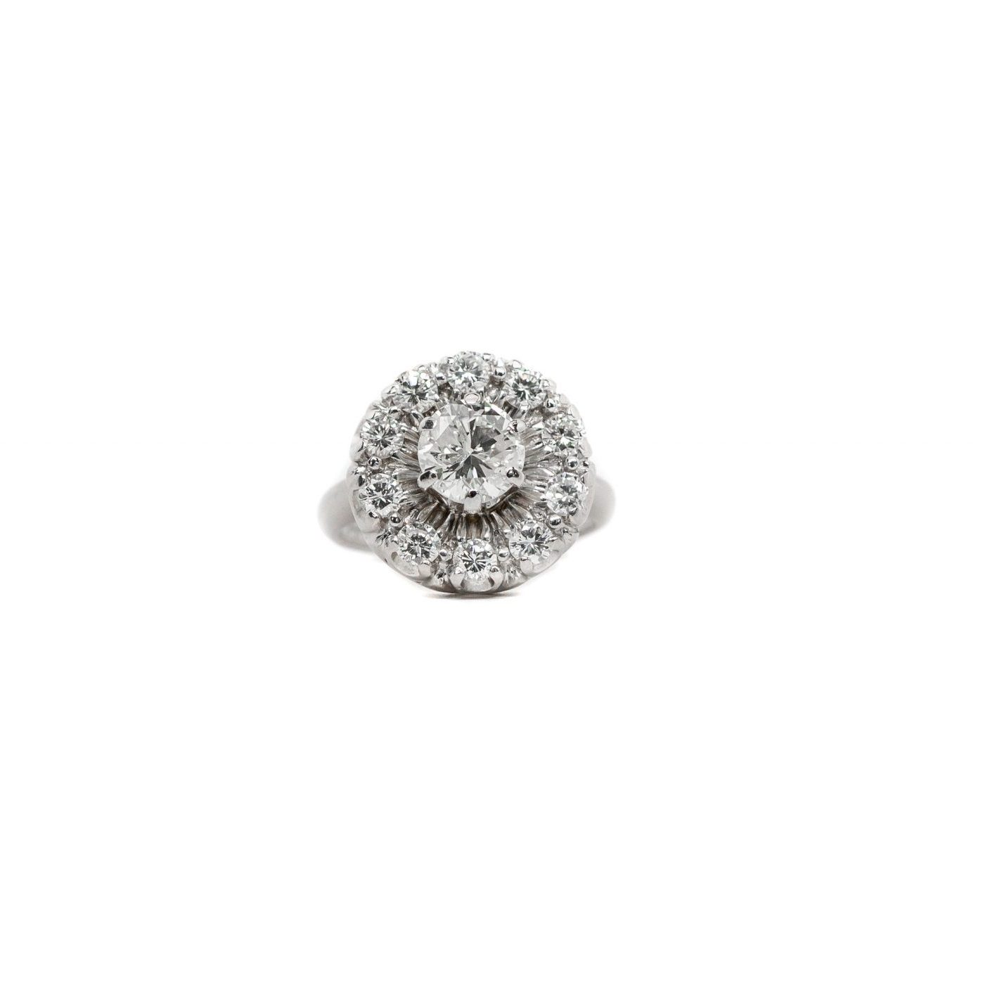 Miriams Jewelry Estate Diamond Flower Ring - Miriams Jewelry