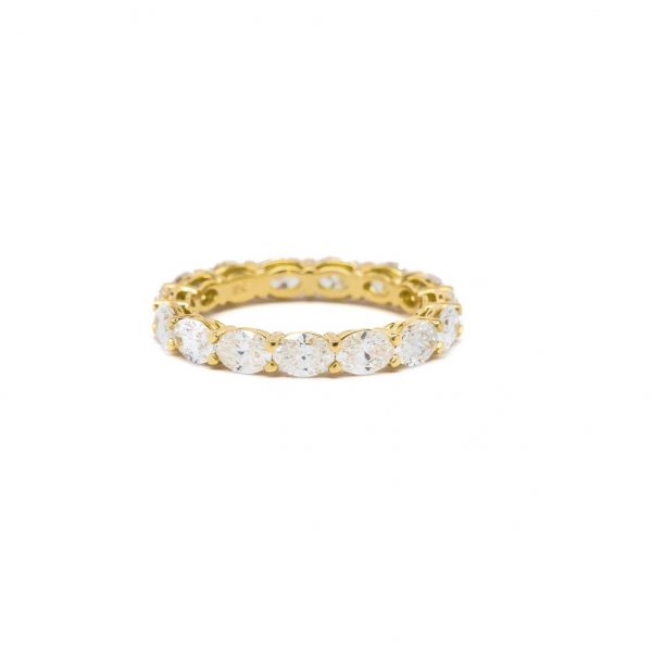 , Yellow Gold Oval Eternity Band