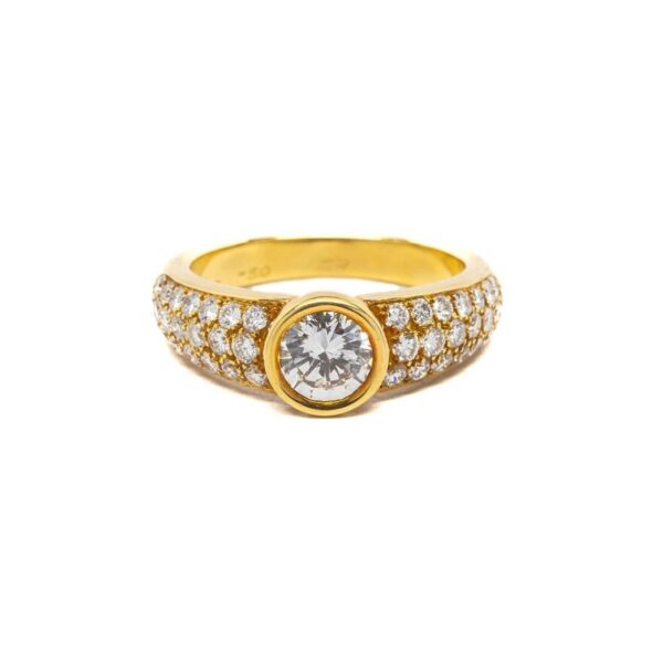 , Estate Catier Pave Engagement Ring
