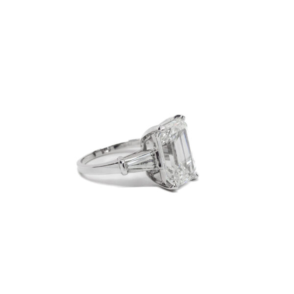 , 5CT GIA Emerald Cut Engagement Ring
